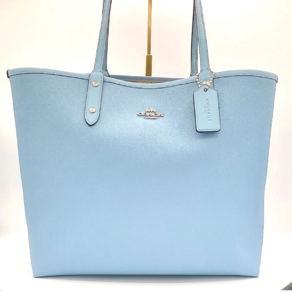 Coach Light Blue Reversible Tote Bag - Picture 1 of 16